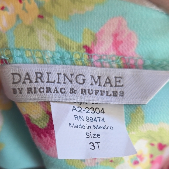 Floral Baby Romper with Monogram Bib From Darling Mae And Ricrac & Ruffles - Picture 2 of 8